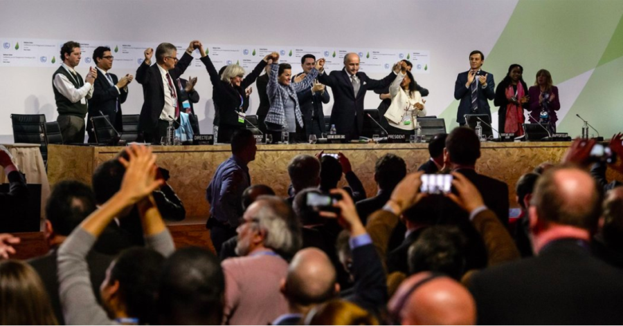 The landmark signing of the Paris Climate Accord, December 12, 2015 
via The New York Times
