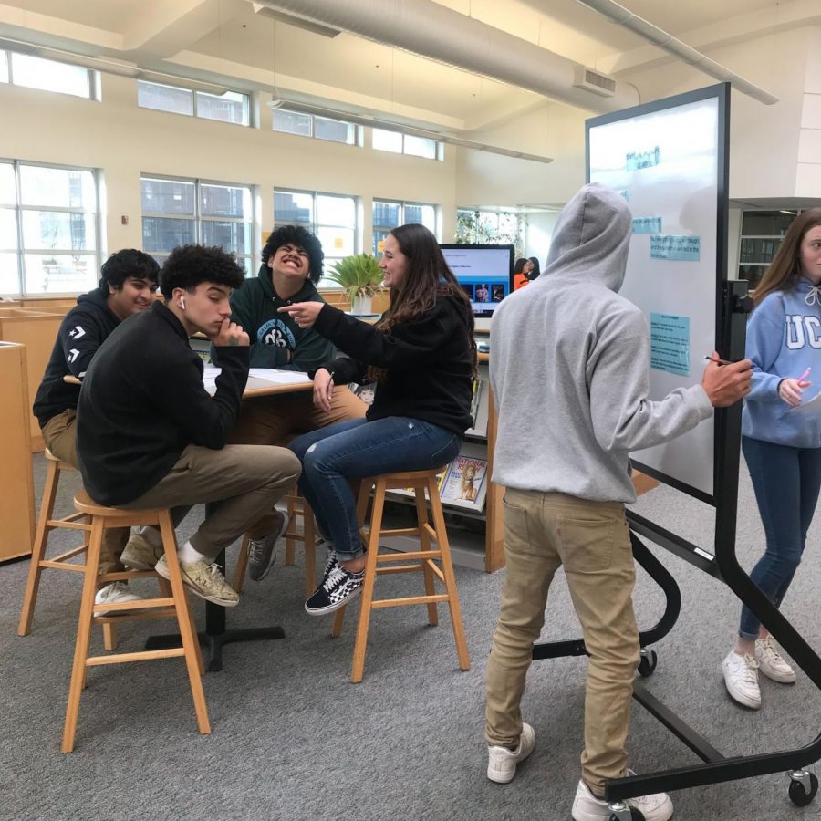 Students study in the library, 2019