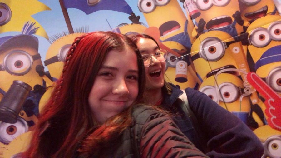 Tess Corvera ‘26 and Marley Miyagishima ‘26 were excited to see the Minions movie!