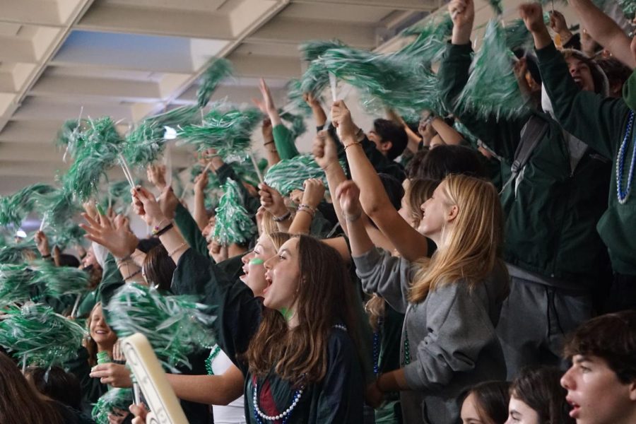 The SHC student section at the Girls Volleyball Bruce-Mahoney.