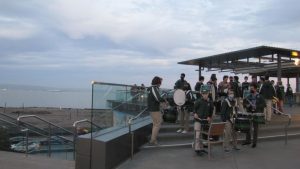 SHC band performs before the game last year.