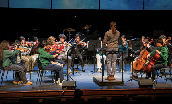 SHC String Ensemble performs during the instrumental concert. 