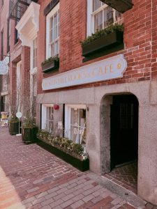 A streetside picture of Beacon Hill Books.
